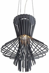 Lampa wisząca STRAW szara - stal węglowa