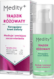 Medity+ Trądzik Różowaty, krem korygujący zielony, 30 ml