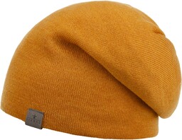 Czapka Beanie Fine Merino Long by Lierys, musztardowy,