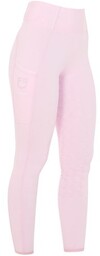 EQUESTRO Legginsy Technical Strass Slim Fit jasny różowy