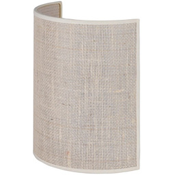 Euluna - Kinkiet jutowy wysokość 24 cm półokrągły