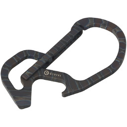 Karabińczyk CIVIVI Click Carabiner Keychain Multi-Tool, Flamed Titanium