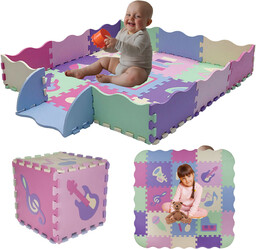 Mata Edukacyjna Piankowa Kojec Dla Dzieci 114x114cm