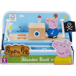 Peppa Drewniana łódka z figurką 07209
