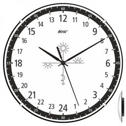 Anty-zegar 24-godzinny convex czarny