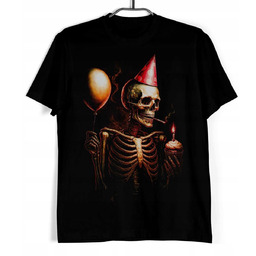 T-shirt koszulka Birthday Skeleton Cigarette Grunge Metal Rock