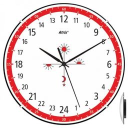 Anty-zegar 24-godzinny convex czerwony