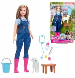 Barbie Lalka Zestaw Weterynarz Na Farmie Opieka Nad