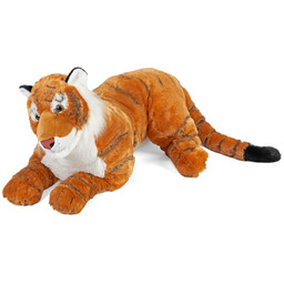 Duży pluszowy tygrys leżący 76 cm maskotka
