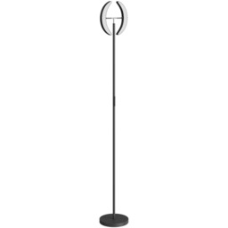 Lampa stojąca LED, dwugłowicowa, czarna, Ø30 188 cm