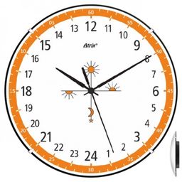Anty-zegar 24-godzinny convex pomarańcz