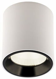 Lampa Sufitowa Tub Okrągły Biały+ C0155 Pierścień Ozdobny