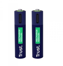 Trust Baterie akumulatory 2 sztuki AAA USB-C