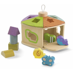 Chicco, sorter Drewniany domek dla zwierząt
