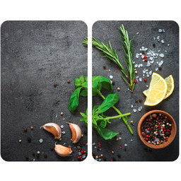 WENKO Szklane płyty ochronne HERBS na kuchenkę -