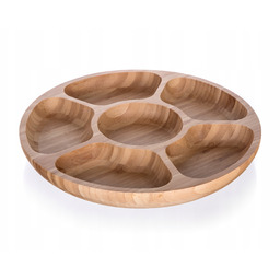 Bambusowa Misa Talerz dzielny na przekąski 31 cm