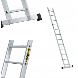 Drabina aluminiowa przystawna 1x12 profesjonalna 12 szczebli Drabest