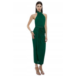KAREN MILLEN PETITE SUKIENKA MIDI ZE STÓJKĄ