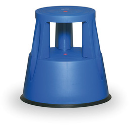 Taboret mobilny plastikowy, niebieski