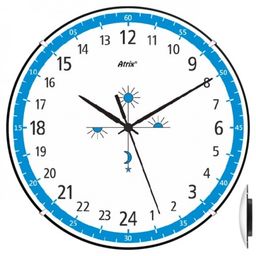 Anty-zegar 24-godzinny convex niebieski