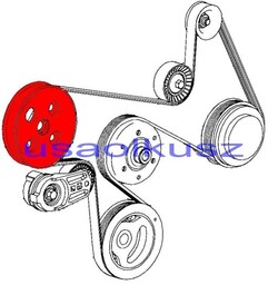 Koło pasowe pompy wspomagania Jeep Wrangler 3,8 V6