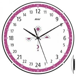 Anty-zegar 24-godzinny convex fiolet
