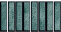 Płytka ścienna hiszpańska El Barco DOMINO VERDE błyszcząca