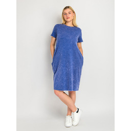 Sukienka z kieszeniami granatowy S/M