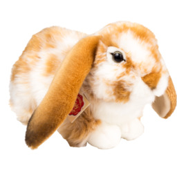 Maskotka Królik Jasnobrązowo-biały leżący 30 cm Teddy Hermann