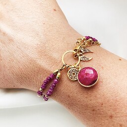 Pakamera Moc Miłości-bransoletka z Rubinów, rubiny