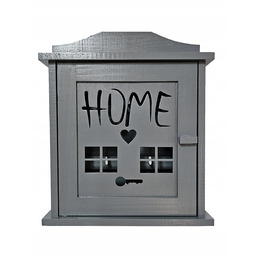 Drewniany domek na klucze, szafka, wieszak, dekoracja ścienna,