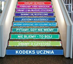 Naklejki na schody: Kodeks Ucznia