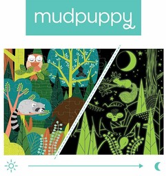 Mudpuppy, puzzle, świecące w ciemności w lesie, 100