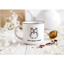 Pakamera Kubek z sową, dla śpiocha, ręcznie malowany,