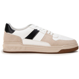 Męskie sneakersy z ekoskóry biało - beżowe