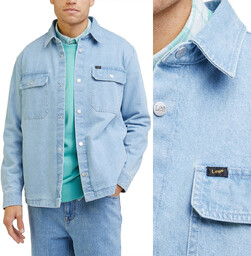 Lee Workwear Overshirt Indigo Koszula Kurtka Jasny Dżins