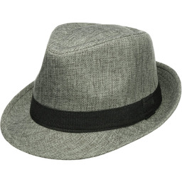 Kapelusz Tekstylny Melanż Trilby by Lipodo, szary, cm