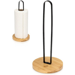 Stojak na ręcznik papierowy metalowy bambusowy 33 cm