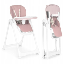 Krzesełko fotelik do karmienia regulacja wysokości ekoskóra pasy