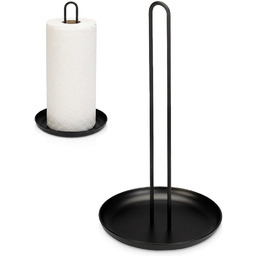 Stojak na ręcznik papierowy metalowy czarny 32,5 cm