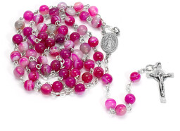 Klasyczny różaniec, RĘKODZIEŁO, I Komunia Św., SREBRO 925,