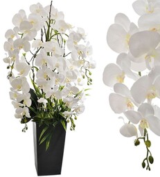 DUŻY STORCZYK W DONICZCE KOMPOZYCJA SZTUCZNYCH KWIATÓW 100