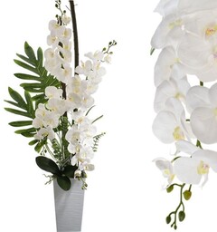 DUŻY STORCZYK W DONICZCE KOMPOZYCJA SZTUCZNYCH KWIATÓW 130