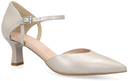 Buty ślubne na niskim obcasie - KOTYL 5439