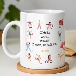 Kubek z nadrukiem dla niego dla sportowca