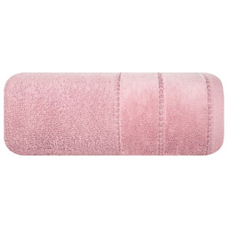 Eurofirany Ręcznik Mari 70x140 liliowy ciemny z welurową