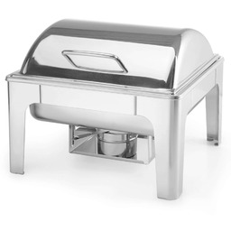 Podgrzewacz do potraw na pastę świeczki stal polerowana