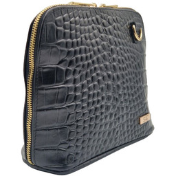 691w czarna krokodyl złoty zamek