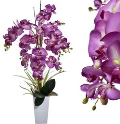 DUŻY STORCZYK W DONICZCE KOMPOZYCJA SZTUCZNYCH KWIATÓW 100