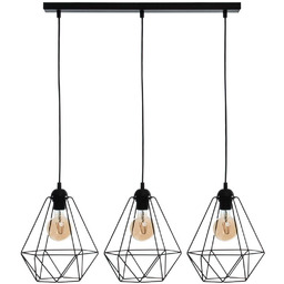 Milagro Lampa wisząca BASKET BLACK 3xE27